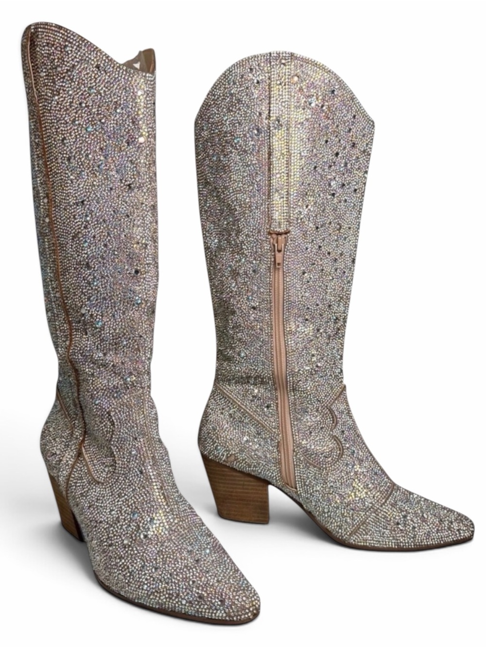 Matisse Nashville Rhinestone Western Cowboy Boots Silver Womens 10
